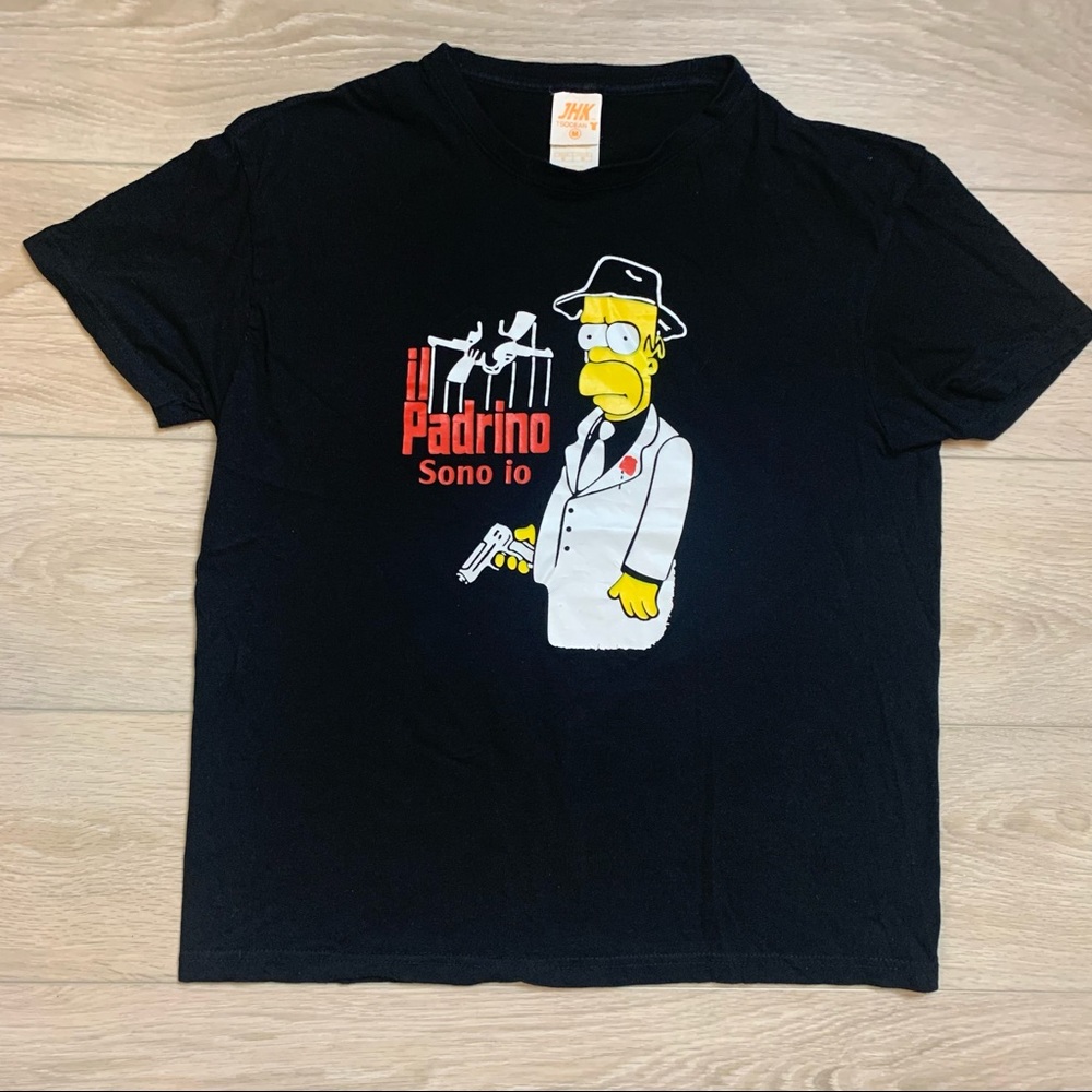 Rare Homer Simpson T-Shirt Spanish Mafia il Padrino Sono io Homer. Godfather